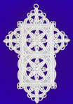 E439 Veronica Ornament Cover, Cross and Star of David