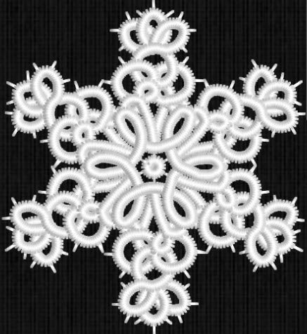 F002 Snowflake 2 K-Lace ™ Freestanding lace