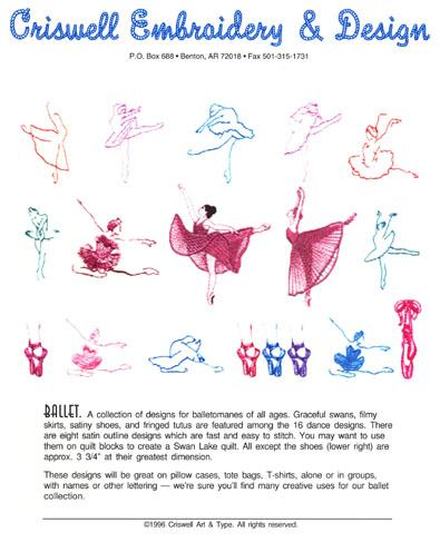 C801 Ballet Embroidery Design Collection