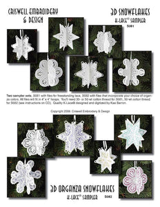 E284 3D Organza Snowflakes K-Lace