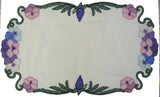 P001 Pansy Table Runner and Topper - with free bonus!