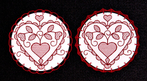 E076  Spring Coasters with K-Lace™ 2 as sinngles or 2 in a Bundle