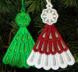 E446 Organza Tree & Hat Ornaments