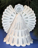 E447 3D Angel Ornament with Organza