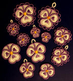 E380  Pansy Charms and Bookmarks