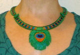 E397  Peacock Necklace